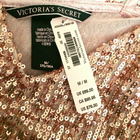 VICTORIA'S SECRET DRESS ROSE GOLD OR GREEN NWT S - Picture 2 of 11